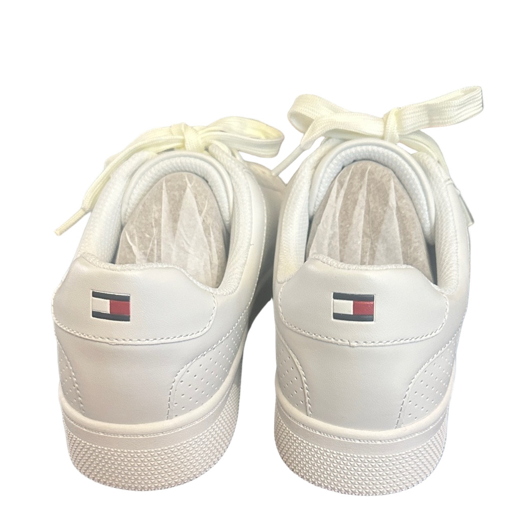 Tommy Hilfiger Men's White and Red Sneakers - Picture 5 of 10